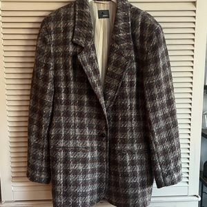 Vintage LizWear Women's Plaid Tweed Blazer, size 12